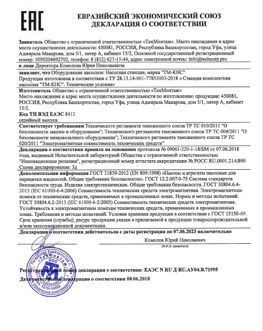 Образец ТР ТС 004 2011